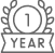 1 Year Warranty Icon