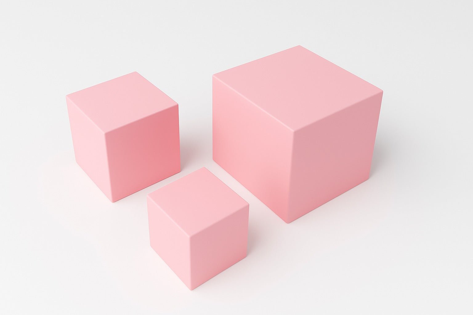 Matte Pink Trio Collection – 3 Piece Set - Plinths New York