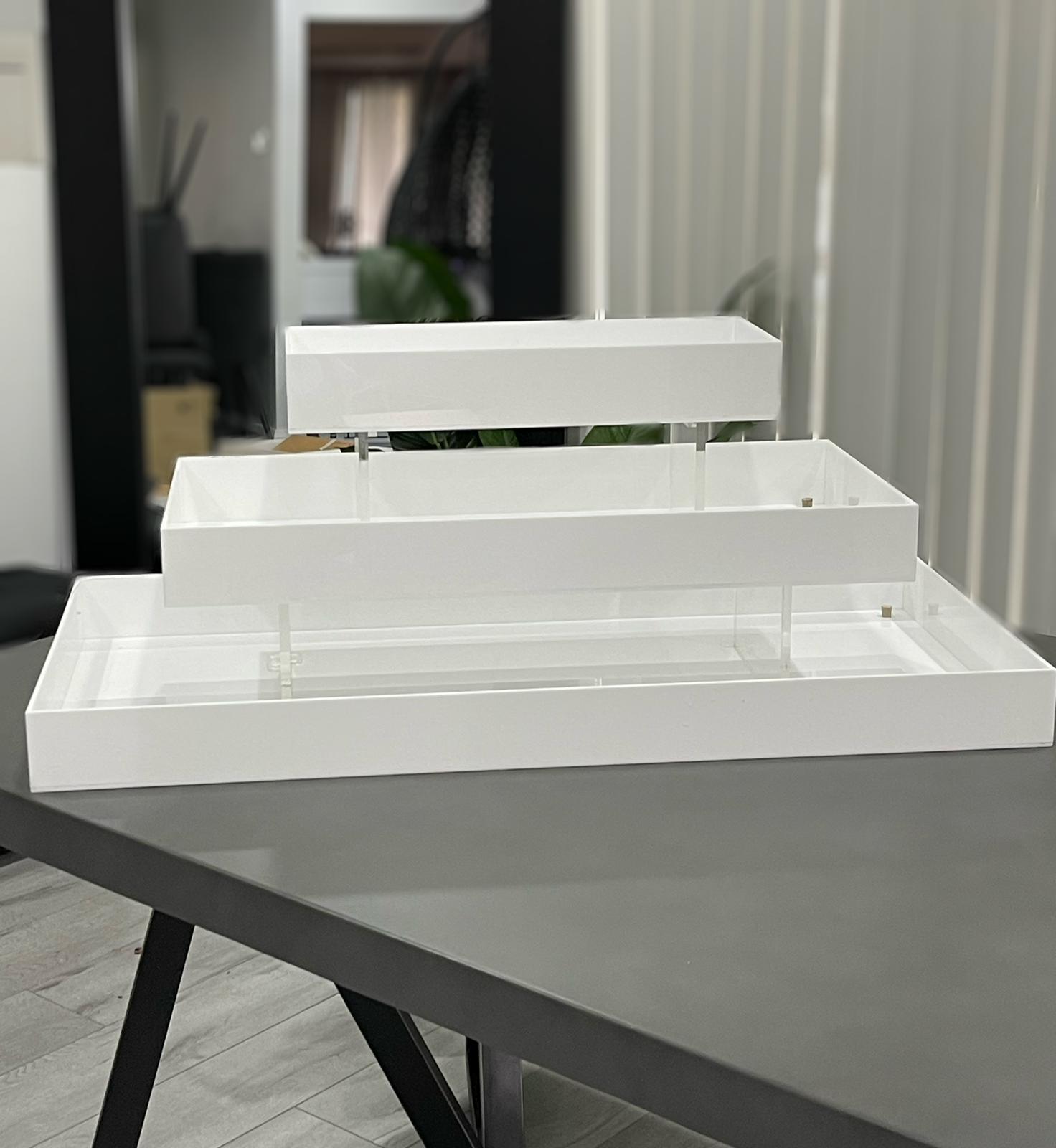 Buffet Tower - 3-Tier Acrylic Modular Display for Catering and Hotel Buffets