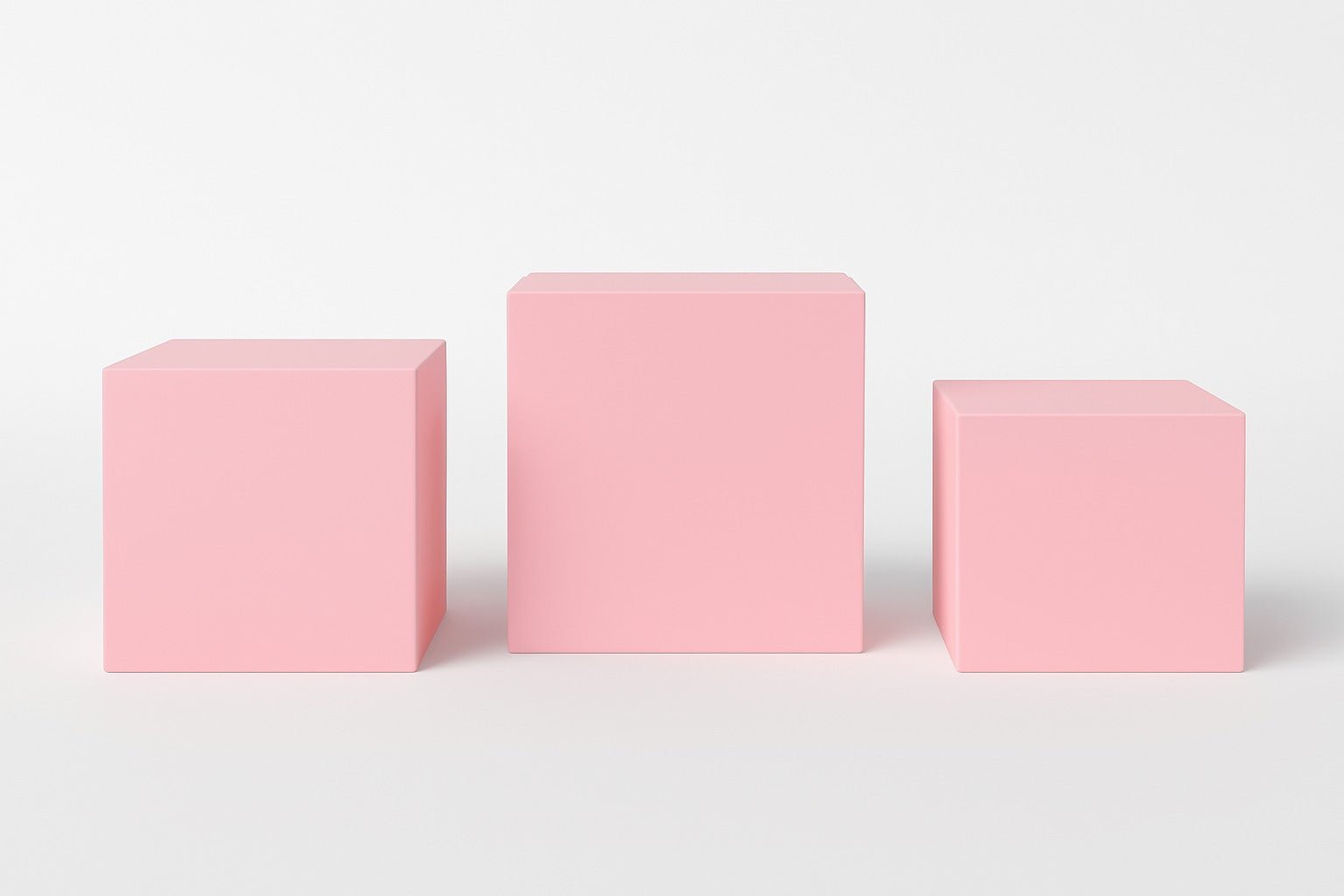 Matte Pink Trio Collection – 3 Piece Set - Plinths New York